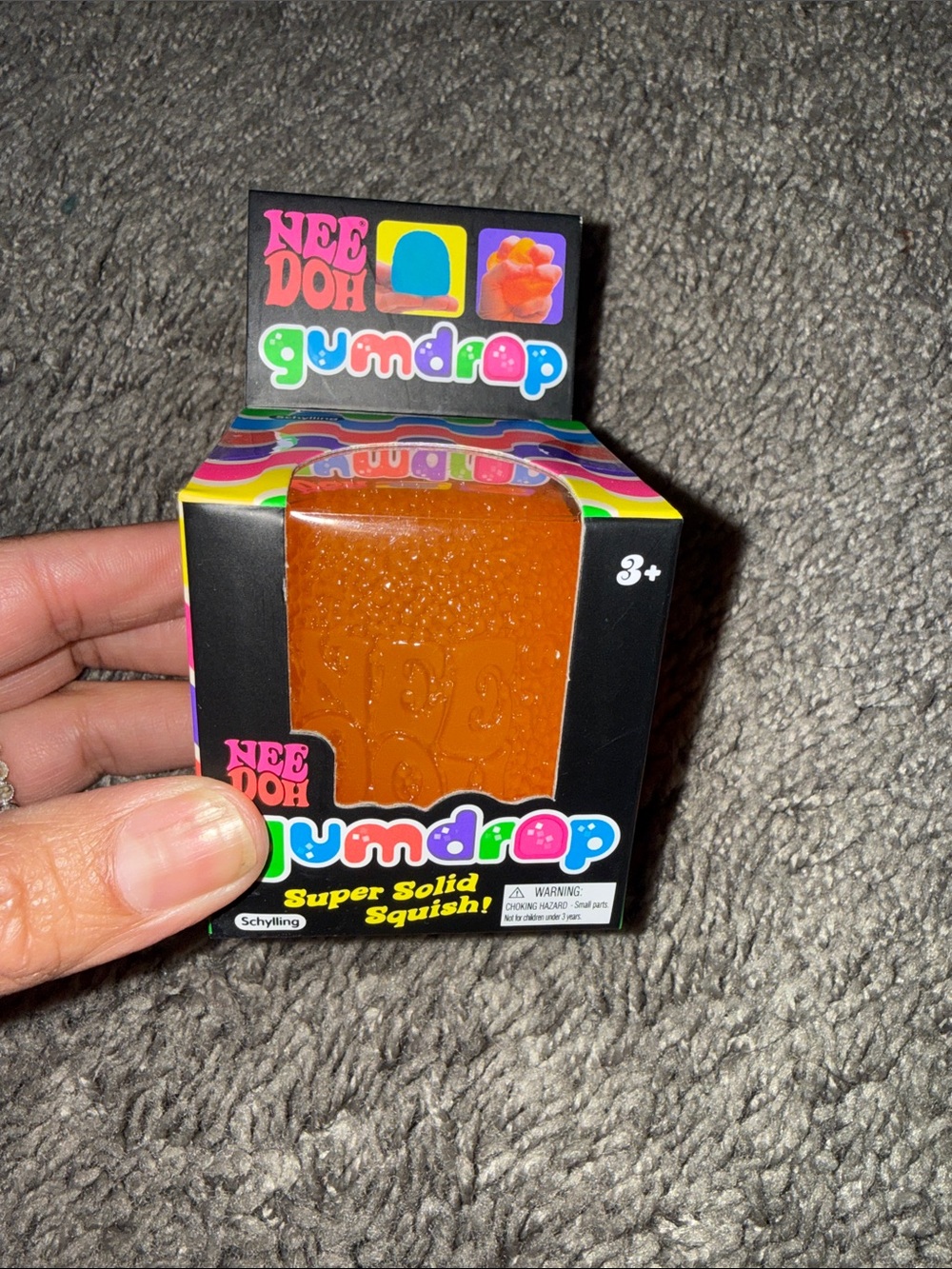 Nee Doh Gumdrop Super Solid Squish! Orange Kids Toy